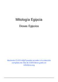 Mitología Egipcia autor Rosa Thode