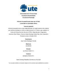Trastorno de conducta por conflictos familiares