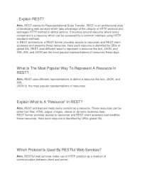 Understanding REST: Architectural Style, Components, and Popular Representations