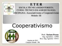 Cooperativas: Ideias, Princípios e Tipos