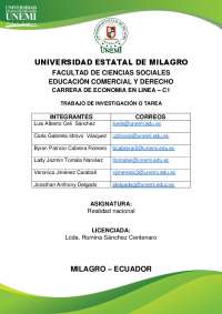 EMPLEO, SUBEMPLEO, DESEMPLEO Y EDUCACIÓN  EN EL ECUADOR