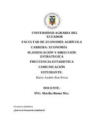 Frecuencia Estadística: Concepto, Frecuencia Absoluta y Frecuencia Relativa - Prof. Osiris