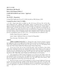 Bail Granted in Criminal Case: Faqir Muhammad et al. vs. The State