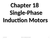 Single-Phase Single-Phase Induction MotorsInduction 