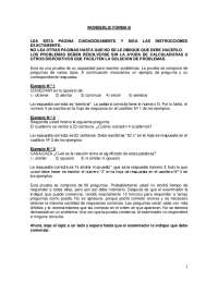 Prueba de Razonamiento Lógico: Wonderlic Forma B - Prof. Vila