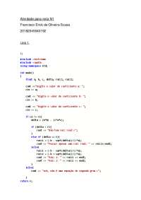Resolução lista de exercícios em C++ | Exercícios Programação em C ...