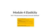 Microeconomics Module 4 Workbook