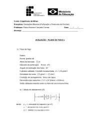Exercícios de Operações Mineiras: Plano de Fogo - Engenharia de Minas