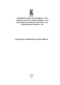 Geografia Histórica de Pernambuco: A Construção Territorial e as Capitanias Hereditárias