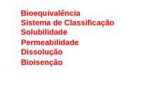 Aula de Bioequivalência