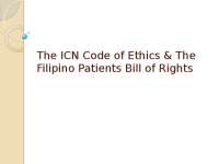 Patient Rights and Ethical Nursing: Comparing Filipino and ICN Codes
