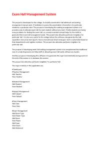 Exam Hall Management System