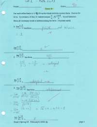 Calculus 1 2413 Exam 1 past exam