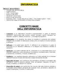 Programma Informatica 2° superiore: concetti base, html, javascript ...