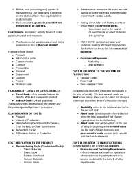 The Cost Concepts (Cost Accounting)