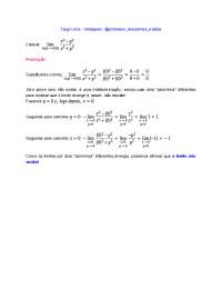 Limite de função de 2 variáveis -  Calcule_ lim x²-y² _ x²+y²(x,y)--_(0,0) - UniDBSCO