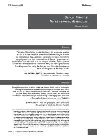 Filosofia e Dança: Um Intercambio entre Pensamento e Corpo