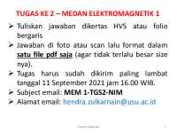 Second Exercise of Electromagnetics