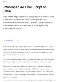 Introldução ao Shell script | Manuais, Projetos, Pesquisas Matérias ...