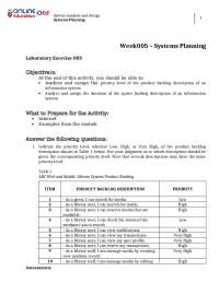 Laboratory Exercises - Docsity