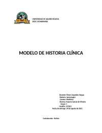 Modelo de historia clínica / Certificado de defunción