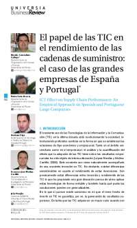 Importancia de las TIC en cadenas de suministro: empresas españolas y portuguesas