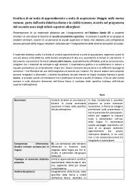 Unità di apprendimento per l'italiano L2