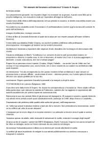 Riassunto "gli elementi del fenomeno architettonico" di Rogers