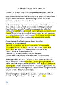 Appunti dettagliati di Zoologia ed entomologia forestali