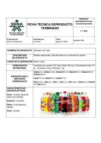 ficha tecnica de producto a comercializar