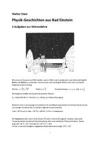 Aufgaben zur Wärmelehre mit Lösungen