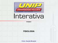 Organização funcional do corpo fisiologia