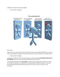 Self-Concept in Allied Sciences: Sociology, Anthropology, and Psychology