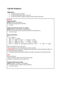 Computer programming lab - Docsity