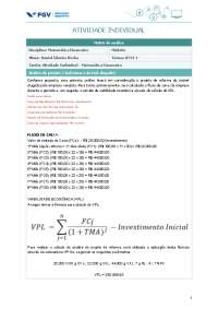 Análise de Projetos de Reforma em Matemática Financeira: Um Caso de Rentabilidade Positiva