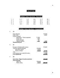 Cost Accounting Chapter6, 7, 9, 11 - Docsity