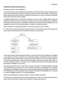 SEMINARIO ANTROPOLOGÍA FILOSÓFICA II Historia como sistema