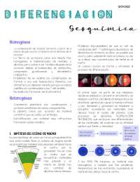Diferenciación geoquimica