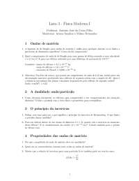 Lista 3 Física Moderna