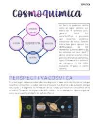 Cosmoquímica en la geoquimica