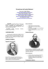 Ecuaciones Variable Compleja - Cauchy Riemman