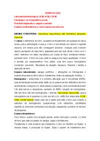 Anemia: Tipos, Causas e Exames Laboratoriais