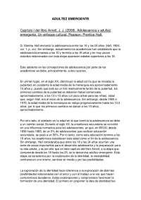 ADULTEZ EMERGENTE Capítulo I del libro Arnett