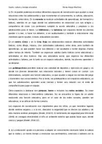 Sujeto, Cultura y Trabajo Educativo: Socialización y Educación Multicultural