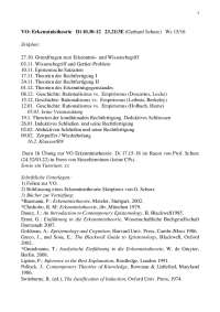Grundfragen der Erkenntnistheorie