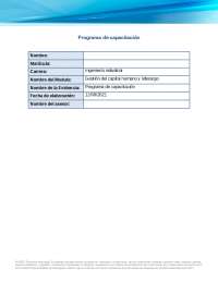 Programa de capacitación