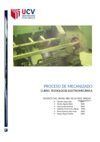 PROCESO DE MECANIZADO TIPOS