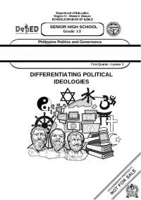 Political Ideologies: A Grade 12 Philippine Politics Exercise