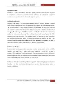 System analysis and design - Docsity
