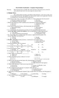 Computer Programming Exams with Answers